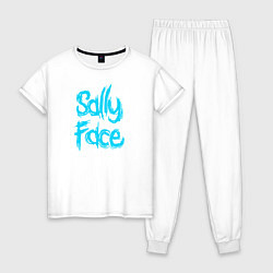 Пижама хлопковая женская SALLY FACE, цвет: белый