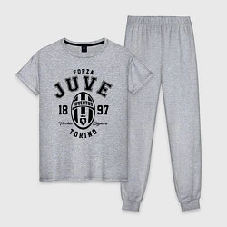 Пижама хлопковая женская Forza Juve 1897: Torino, цвет: меланж