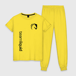 Пижама хлопковая женская TEAM LIQUID, цвет: желтый
