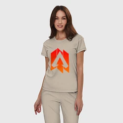 Пижама хлопковая женская Apex Legends: Symbol, цвет: миндальный — фото 2