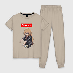 Пижама хлопковая женская Senpai Gop-Stop, цвет: миндальный