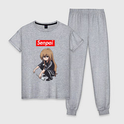 Пижама хлопковая женская Senpai Gop-Stop, цвет: меланж