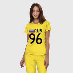 Пижама хлопковая женская RUS 96, цвет: желтый — фото 2