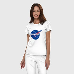 Пижама хлопковая женская NASA Delorean 88 mph, цвет: белый — фото 2
