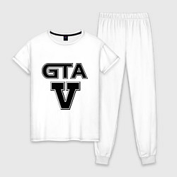 Пижама хлопковая женская GTA 5, цвет: белый