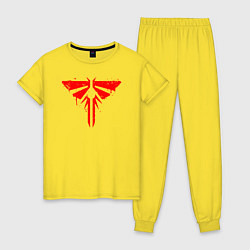 Пижама хлопковая женская THE LAST OF US, цвет: желтый