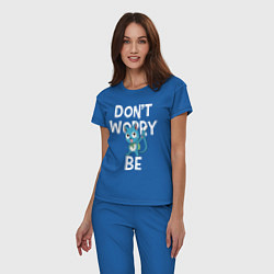 Пижама хлопковая женская Dont Worry be Fairy Tail, цвет: синий — фото 2
