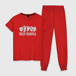 Пижама хлопковая женская Deep Purple, цвет: красный