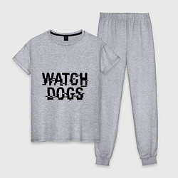 Пижама хлопковая женская Watch Dogs, цвет: меланж