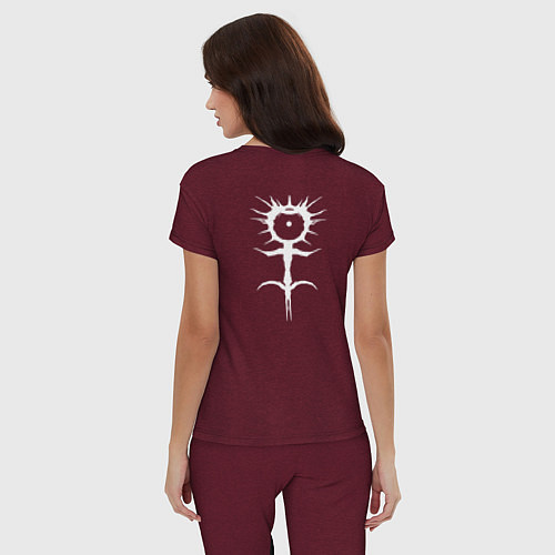 Женская пижама GHOSTEMANE / Меланж-бордовый – фото 4