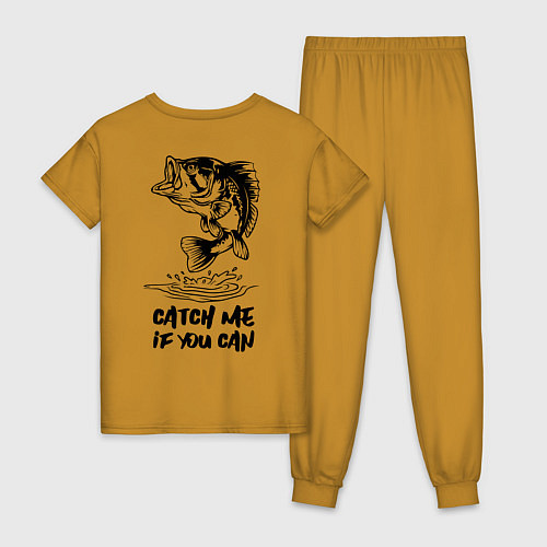 Женская пижама Catch me if you can / Горчичный – фото 2