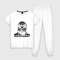 Пижама хлопковая женская Dead Astronaut (мертвый астронавт), цвет: белый