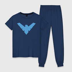 Пижама хлопковая женская Nightwing, цвет: тёмно-синий