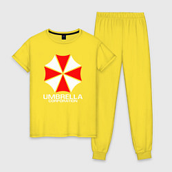 Пижама хлопковая женская UMBRELLA CORP, цвет: желтый