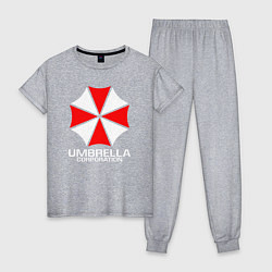 Пижама хлопковая женская UMBRELLA CORP, цвет: меланж