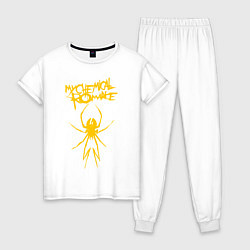 Пижама хлопковая женская My Chemical Romance spider, цвет: белый