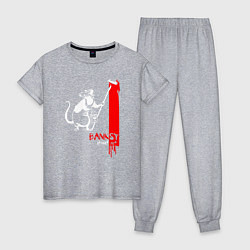 Пижама хлопковая женская Banksy, цвет: меланж