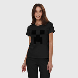 Пижама хлопковая женская Minecraft, цвет: черный — фото 2