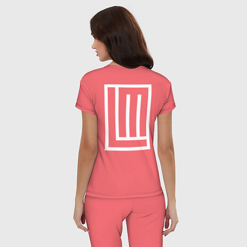 Женская пижама LINDEMANN НА СПИНЕ / Коралловый – фото 4