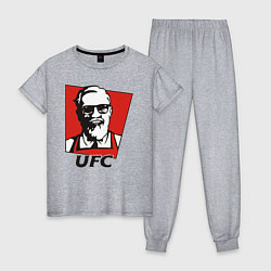 Пижама хлопковая женская UFC, цвет: меланж