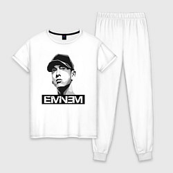 Пижама хлопковая женская Eminem, цвет: белый