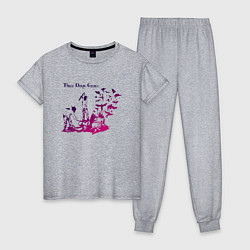 Пижама хлопковая женская Three Days Grace, цвет: меланж