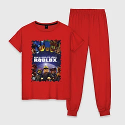 Пижама хлопковая женская ROBLOX, цвет: красный