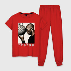 Пижама хлопковая женская Kobe - RIP Legend, цвет: красный