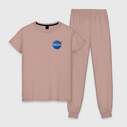 Пижама хлопковая женская NASA, цвет: пыльно-розовый