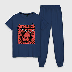 Пижама хлопковая женская Metallica, цвет: тёмно-синий