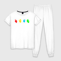 Пижама хлопковая женская Queen, цвет: белый