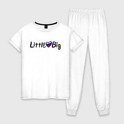 Пижама хлопковая женская Little Big: Russian, цвет: белый