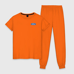 Пижама хлопковая женская Ford, цвет: оранжевый