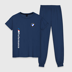 Пижама хлопковая женская BMW M PERFORMANCE 2020, цвет: тёмно-синий