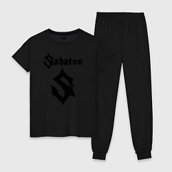 Пижама хлопковая женская Sabaton, цвет: черный