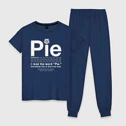 Пижама хлопковая женская Pie, цвет: тёмно-синий