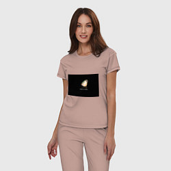 Пижама хлопковая женская Опьять на завод, цвет: пыльно-розовый — фото 2