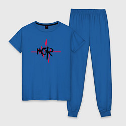 Пижама хлопковая женская MCR, цвет: синий