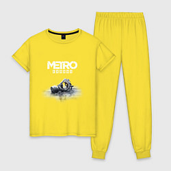 Пижама хлопковая женская METRO EXODUS, цвет: желтый