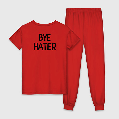 Женская пижама HI HATER BYE HATER / Красный – фото 2