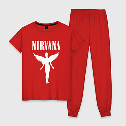 Пижама хлопковая женская NIRVANA, цвет: красный