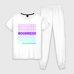 Пижама хлопковая женская PAYTON MOORMEIER - ТИКТОК, цвет: белый