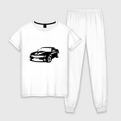Пижама хлопковая женская Chevrolet Z, цвет: белый