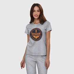 Пижама хлопковая женская Ordo hereticus, цвет: меланж — фото 2