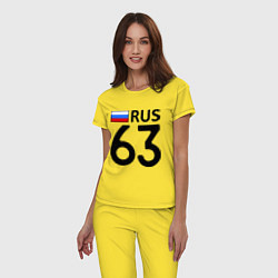 Пижама хлопковая женская RUS 63 цвета желтый — фото 2