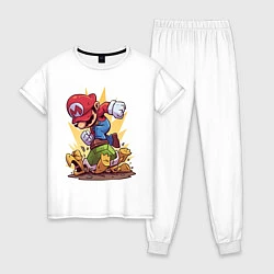 Пижама хлопковая женская Марио, цвет: белый