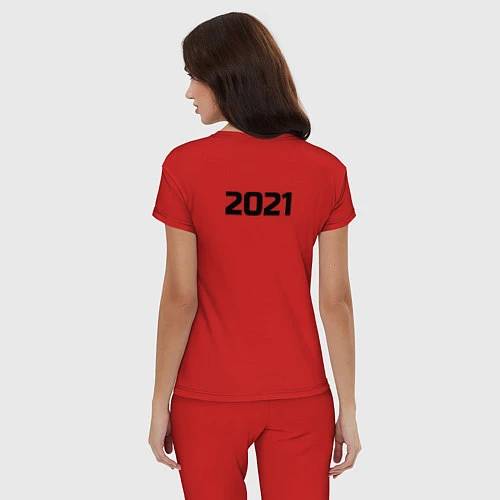 Женская пижама 2021 - новый год / Красный – фото 4