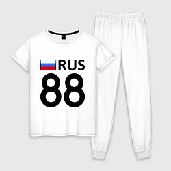 Пижама хлопковая женская RUS 88, цвет: белый