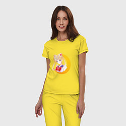 Пижама хлопковая женская Сейлор Мун, цвет: желтый — фото 2