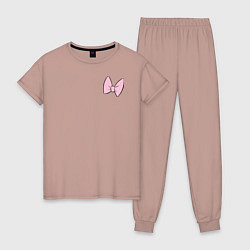 Пижама хлопковая женская Team Webby, цвет: пыльно-розовый
